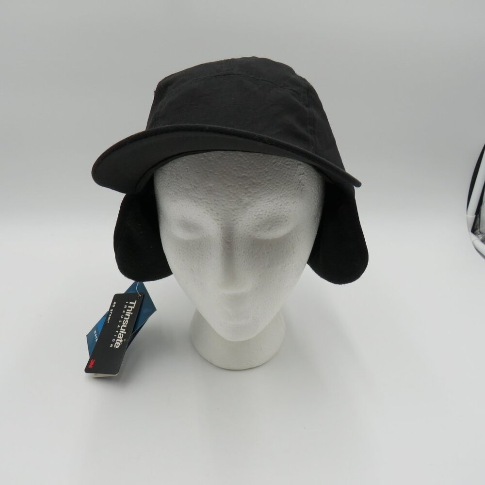 Armadillo Hat Cap Strap Back Mens Medium Waterproof Thinsulate Ear Flap Fleece
